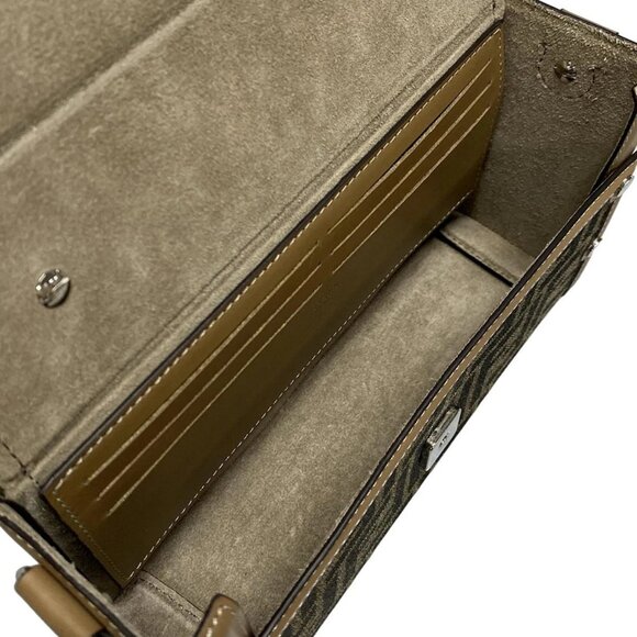 Auth FENDI Baguette Soft Trunk/Zucca Pattern 7VA565 Dark Brown Beige Jacquard - Picture 14 of 16